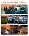 YEECORE 4K Dash Cam Builtin WiFi GPS Touch Screen Car Camera 24Hr Parking Monitor Loop Recording Dash Camera for Cars with App Control HDR GSensor Support 256GB Max