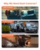 YEECORE 4K Dash Cam Builtin WiFi GPS Touch Screen Car Camera 24Hr Parking Monitor Loop Recording Dash Camera for Cars with App Control HDR GSensor Support 256GB Max