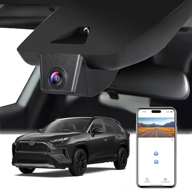 YuYue Electronic 4K Dash Cam Compatible with Toyota RAV4 20222024 LE Limited SE Adventure XLE Premium XSE Model Bwith Vent HoleOEM SizeUHD 2160PLoop RecordingG SensorWiFi APP64GB Card