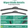WINDSMILE 24 14 14 Windshield Wiper Blades Replacement for Mazda 2 2011 2012 2013 2014 Premium All Weather Front Rear Wipers Set OEM Quality Pack of 3