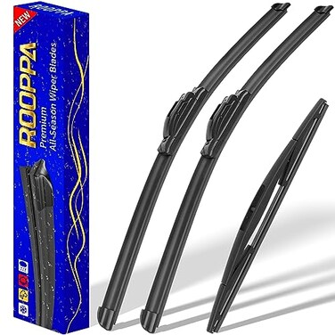 Rooppa 3 wipers Replacement for 20032009 Honda Element20092014 Nissan Cube Windshield Wiper Blades Original Equipment Replacement 202012 Set of 3 UJ HOOK