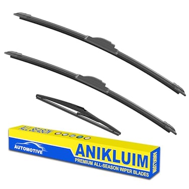 ANIKLUIM 2414 Wiper Blades with 12 Rear Wiper Blade Set Replacement for 20122019 Fiat 500 Windshield Wipers Original Factory Quality Pack of 3
