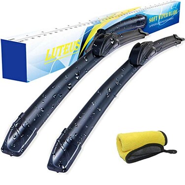 LUTEUS Windshield Wipers 24 19 Wiper Blades OEM Quality Premium All Seasons for Replacement Windshield Wiper Blades Set of 2 With Extra 1PC Premium Microfiber Towels