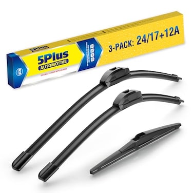 5 PLUS Wiper Blades Replacement For TOYOTA RAV4 2012 2011 2010 2009 2008 2007 2006Set of 3 24 17 Windshield Wiper Blades with 12 Inch Rear Wiper Blade AllSeason OEM Quality Windshield Wipers