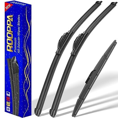 Rooppa 3 wipers Replacement for 20122016 Honda CRV CRV Windshield Wiper Blades Original Equipment Replacement 261613 Set of 3 UJ HOOK