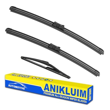 ANIKLUIM 2623 Wiper Blades with 12 Rear Wiper Blade Set Replacement for MercedesBenz Windshield Wipers Original Factory Quality Pack of 3