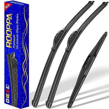 Rooppa 3 wipers Replacement for 20162021 2022 Honda Pilot Windshield Wiper Blades Original Equipment Replacement 262414 Set of 3 UJ HOOK