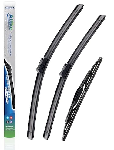 ATTKE Front and Rear Wiper Blade Set for Cadillac SRX 20102016 26 17 Front Wiper Blade and 12 Rear Wiper