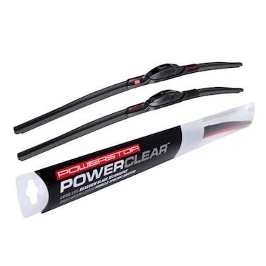 PowerStop POWERSTOP PowerClear PCK22221 Front 22 22 Windshield Wiper Blade Set JHook Type For Ford F150F250F350 Chevy Silverado 150025003500 Sierra 150025003500 Expedition Model Specific