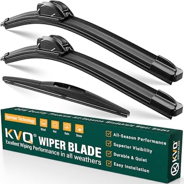 KVQ Windshield Wiper Blades Replacement for Mazda CX3 CX3 2016 2017 2018 2019 2020 2021Original Equipment Replacement Front Rear Wiper Blade Set 22 19 10 Set of 3