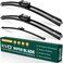 KVQ Windshield Wiper Blades Replacement for VW Volkswagen Tiguan 20072015 2016 2017Original Equipment Replacement Front Rear Wiper Blade Set 24 21 13 Set of 3