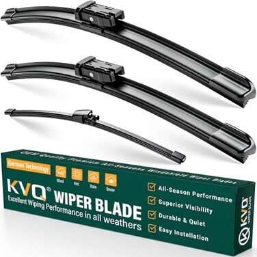 KVQ Windshield Wiper Blades Replacement for VW Volkswagen Tiguan 20072015 2016 2017Original Equipment Replacement Front Rear Wiper Blade Set 24 21 13 Set of 3