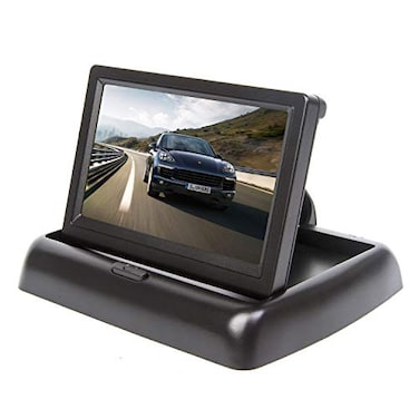 Yasoca 43 Inch Small Mini Digital Flip Down Foldable Monitor Screen for Car Truck Vehicle Rear View Reverse Parking Kits Home CCTV