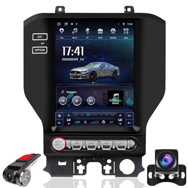 KiriNavi Car Radio for Ford Mustang 2015 2016 2017 2018 2019 2020 Stereo Replacement 104 Inch Touch Screen Carplay Android Auto Head Unit Upgrade DSP Multimedia Player GPS Navigation System Bluetooth