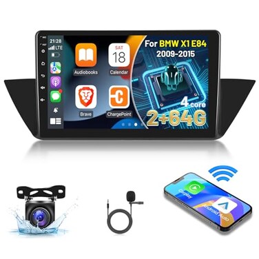 EKAT 2G64G Car Radio for BMW X1 E84 20092015 10 inch Touch Screen Android 13 Car Play Stereo CarplayAndroid AutoEQ AudioSWCBluetooth AHD Backup Camera