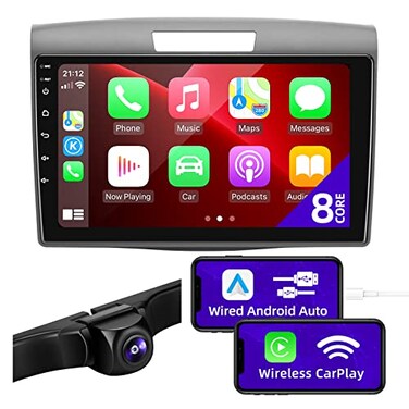 CGOGC Android Car Radio Updated Compatible with Wireless Carplay Android Auto for Honda CRV 20122016 8core 1280X720 IPS Touchscreen Stereo Bluetooth GPS WiFi Navigation Multimedia Player Head Unit