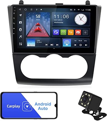 AUMUME Aumume 9 Android 10 Car Radio for Nissan Altima Teana 2008 2009 2010 2011 2012 IPS HD Touchscreen Screen Double Din Car Stereo with Carplay Android Auto Support Backup Camera GPS Navi FM WiFi B