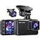 E-YEEGER Dash Cam Front and Rear 25K1080P Dual Dash Camera for Cars 2 Display Mini Car Camera GSensor Dashcam Night Vision 24H Parking Mode Loop Recording 170Wide Angle