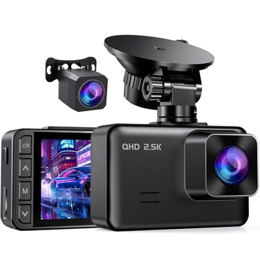 E-YEEGER Dash Cam Front and Rear 25K1080P Dual Dash Camera for Cars 2 Display Mini Car Camera GSensor Dashcam Night Vision 24H Parking Mode Loop Recording 170Wide Angle