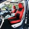 FH Group Universal Car Seat Covers Full Set for SUV Truck Sedan Vans Waterproof AllPurpose Cloth Seat Cover Set Airbag Compatible Washable Split Bench Protector Interior Upgrade Red