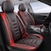 FREESOO Car Seat Covers Leather Seat Cover Full Set Waterproof Automotive Cushion Protector Accessories Airbag Compatible Universal Fit for 5 Seats Vehicle Black Red 8
