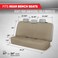 Motor Trend SpillGuard Waterproof Rear Bench Car Seat Cover Black Stitching Split Bench Rear Seat Protector with Neoprene Padding Back Seat Cover for Kids Dogs Car Interior Covers