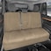Motor Trend SpillGuard Waterproof Rear Bench Car Seat Cover Black Stitching Split Bench Rear Seat Protector with Neoprene Padding Back Seat Cover for Kids Dogs Car Interior Covers