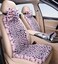 seemehappy Fluffy Leopard Seat Covers for Cars Front Seat Covers Carseat Front Two Seat Protectors with 2 Neck Pillows for Truck SUV AutoPink LeopardFront 6 PCS