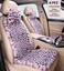 seemehappy Fluffy Leopard Seat Covers for Cars Front Seat Covers Carseat Front Two Seat Protectors with 2 Neck Pillows for Truck SUV AutoPink LeopardFront 6 PCS