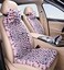 seemehappy Fluffy Leopard Seat Covers for Cars Front Seat Covers Carseat Front Two Seat Protectors with 2 Neck Pillows for Truck SUV AutoPink LeopardFront 6 PCS