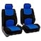 FH Group Car Seat Covers Front Set in ClothCar Seat Covers for Low Back Car Seats with Removable HeadrestUniversal FitAutomotive Seat CoversWashable Car Seat Cover for SUVSedan Van Blue