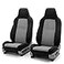 FH Group Automotive Front Car Seat Covers for SUV Trucks Sedan and More Universal Fit Front High Back Design Interior Accessories 3D Mesh Fabric Center Panel Gray