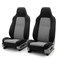 FH Group Automotive Front Car Seat Covers for SUV Trucks Sedan and More Universal Fit Front High Back Design Interior Accessories 3D Mesh Fabric Center Panel Gray