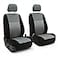 FH Group Universal Car Seat Covers Front Set for SUV Truck Sedan Vans 3D Textured Breathable Fabric Seat Cover Set Protector with Airbag Compatible Interior Upgrade Gray