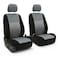 FH Group Universal Car Seat Covers Front Set for SUV Truck Sedan Vans 3D Textured Breathable Fabric Seat Cover Set Protector with Airbag Compatible Interior Upgrade Gray