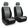 FH Group Universal Car Seat Covers Front Set for SUV Truck Sedan Vans 3D Textured Breathable Fabric Seat Cover Set Protector with Airbag Compatible Interior Upgrade Gray