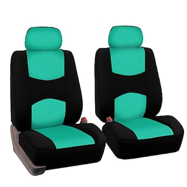 FH Group Car Seat Covers Front Set in Cloth Car Seat Covers for Low Back Car Seats with Removable HeadrestUniversal FitAutomotive Seat CoversWashable Car Seat Cover for SUVSedanVan Mint