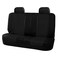 FH Group Car Seat Covers Multifunctional Flat Cloth Bench Seat Covers Allows 4060 6040 5050 Split Fit Most Car Truck SUV or Van Solid Black FB051012