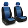 FH Group Universal Car Seat Covers Front Set for SUV Truck Sedan Vans 3D Textured Breathable Fabric Seat Cover Set Protector with Airbag Compatible Interior Upgrade Blue