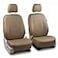 FH Group Car Seat Covers PU Leather Automotive Seat Covers Front Set Tan Seat Covers Pair Set with Gift Universal Fit Interior Accessories for Cars Trucks and SUVs
