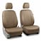 FH Group Car Seat Covers PU Leather Automotive Seat Covers Front Set Tan Seat Covers Pair Set with Gift Universal Fit Interior Accessories for Cars Trucks and SUVs