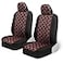 BDK Red Rose Car Seat Covers for Front Seats 2 Pack Flower Pattern Front Seat Cover Set with Matching Headrest Sideless Design for Easy Installation Fits Most Car Truck Van and SUV