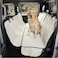 4Knines Crew Cab Truck Seat Cover with Dog Hammock for Fold Up Seats Split Design for Seat Access Waterproof NonSlip Protection Beige