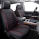 LUCKYMAN CLUB 2 Front Silverado Seat Covers Fit for 20072025 Sierra Chevy Silverado 1500 2500 3500 with Water Proof Faux Leather Black Red 2 PCS