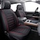 LUCKYMAN CLUB 2 Front Silverado Seat Covers Fit for 20072025 Sierra Chevy Silverado 1500 2500 3500 with Water Proof Faux Leather Black Red 2 PCS