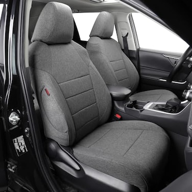 coverdream Cloth Seat Covers Full Set for 20192024 2025 Toyota RAV4 LEXLEXLE PremiumLimitedFullly CoveredUVResistantBreathable Polyester Car Seat Protector SUV Seat CushionGray