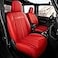 FREESOO Customized Seat Covers Full Set for Jeep Wrangler Seat Covers 4 Door JL 20182026 Accessories Rubicon Sahara Sport S Altitude Willys UnlimitedWithout Rear Cup Holder Red