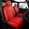 FREESOO Customized Seat Covers Full Set for Jeep Wrangler Seat Covers 4 Door JL 20182026 Accessories Rubicon Sahara Sport S Altitude Willys UnlimitedWithout Rear Cup Holder Red
