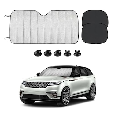 Dickno Car Windshield Sun Shade 551275 Foldable Front Window Shade Protect Your Car from Sun Heat Glare Best UV Ray Auto Windscreen Sun Blocker Shield with 2 Side Window Shades