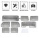 Hoolcar Windshield Sunshade Fits for 20182024 2025 Jeep Wrangler JLU 8PCs Front Side Rear Window Sun Shade Sunscreen Heat Insulation Sun Visor Sun Reflector 4Door